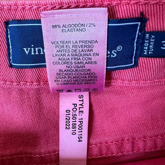 Vineyard Vines Men's Vivid Pink Straight Leg Jeans size 30/32 - Picture 3 of 5